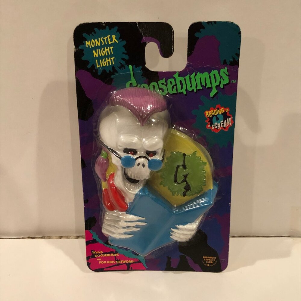 RARE VINTAGE 90s NWT Goosebumps Skeleton Monster Night Light